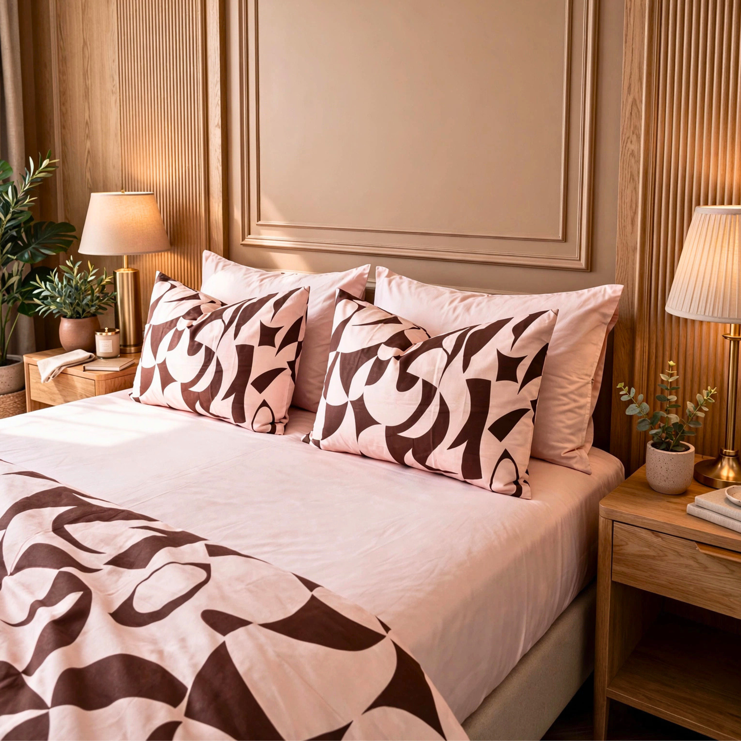Scandi Rosewood Cotton Quilt Cover Set |Australian Home Décor