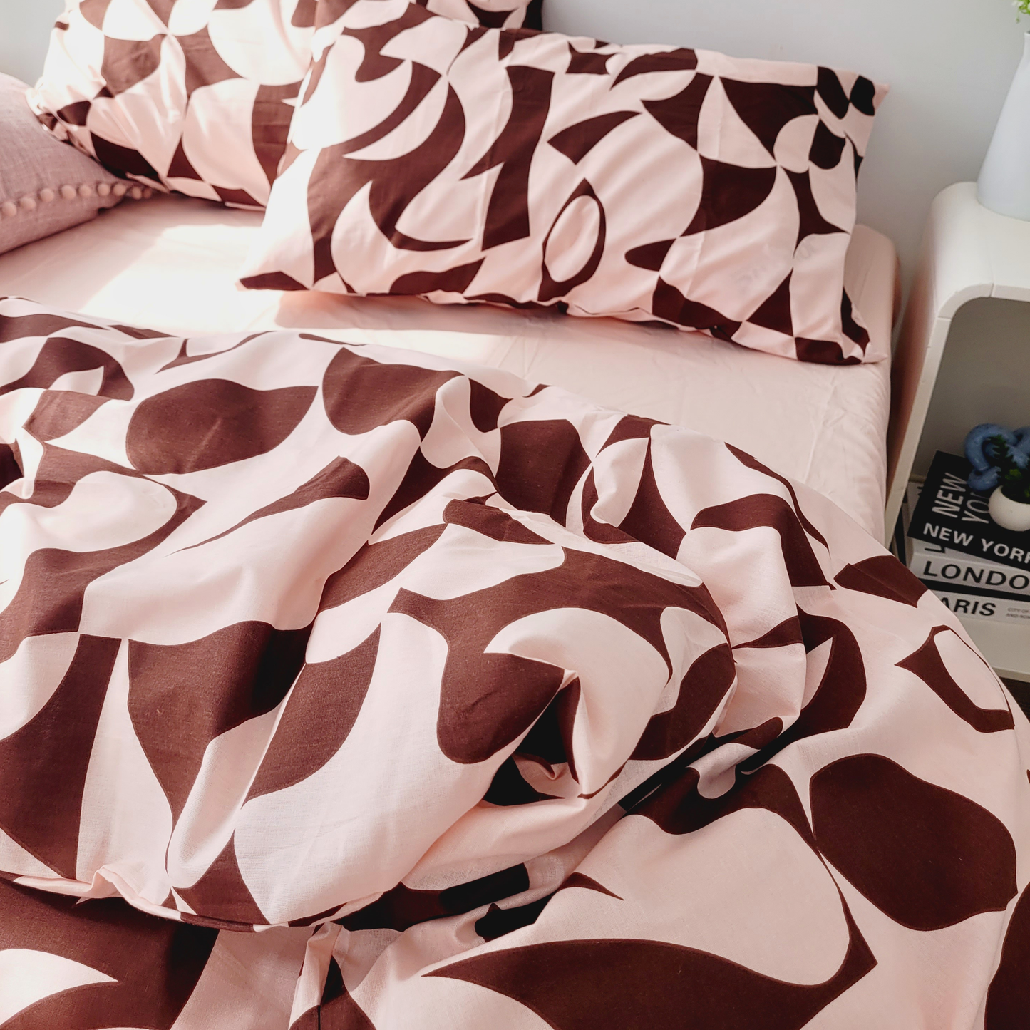 Scandi Rosewood Cotton Quilt Cover Set |Australian Home Décor