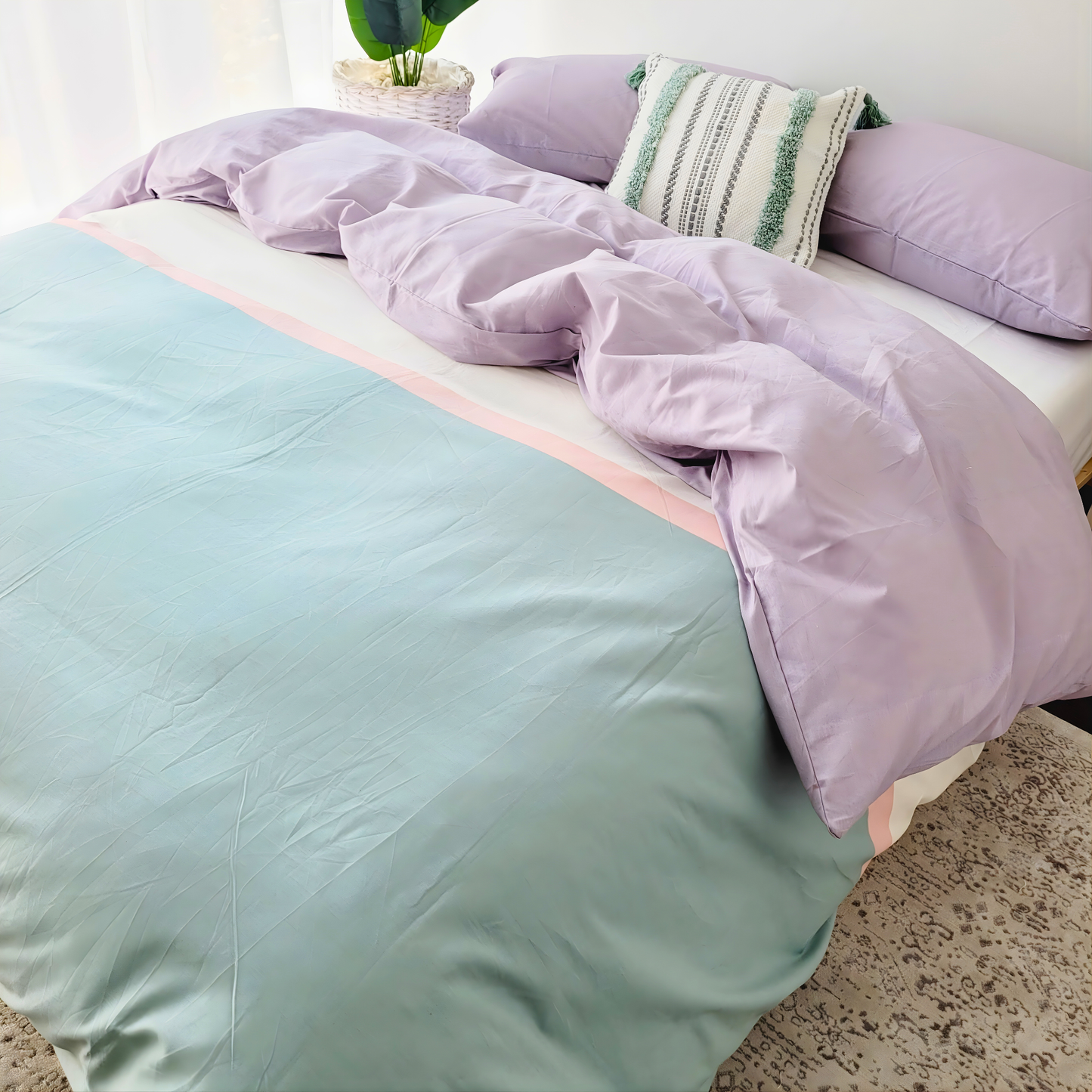 Indie Quilt Cover Set – Soft with Fade-Resistant Colors -Pure Cotton Percale