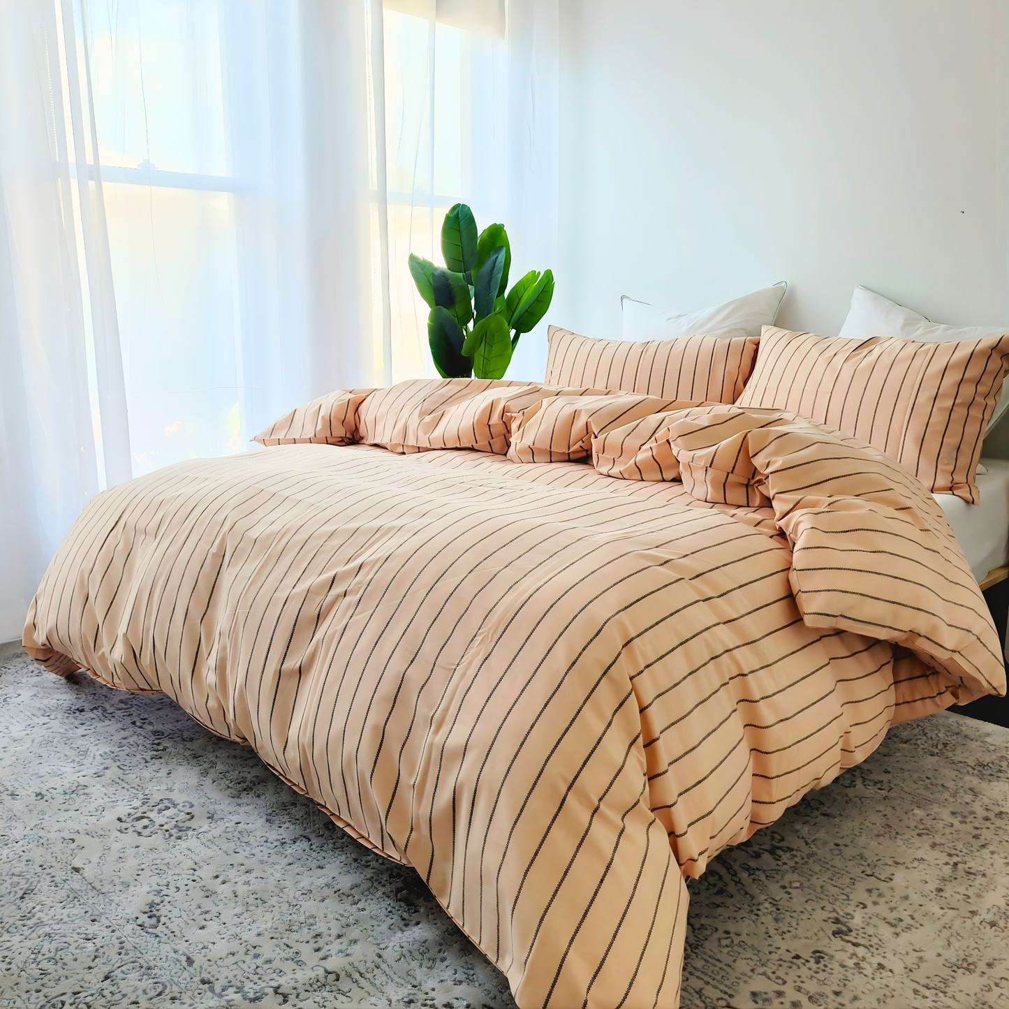 Bonnie Quilt Cover Set – Soft Cotton with Fade-Resistant Colors -Pure Cotton Percale