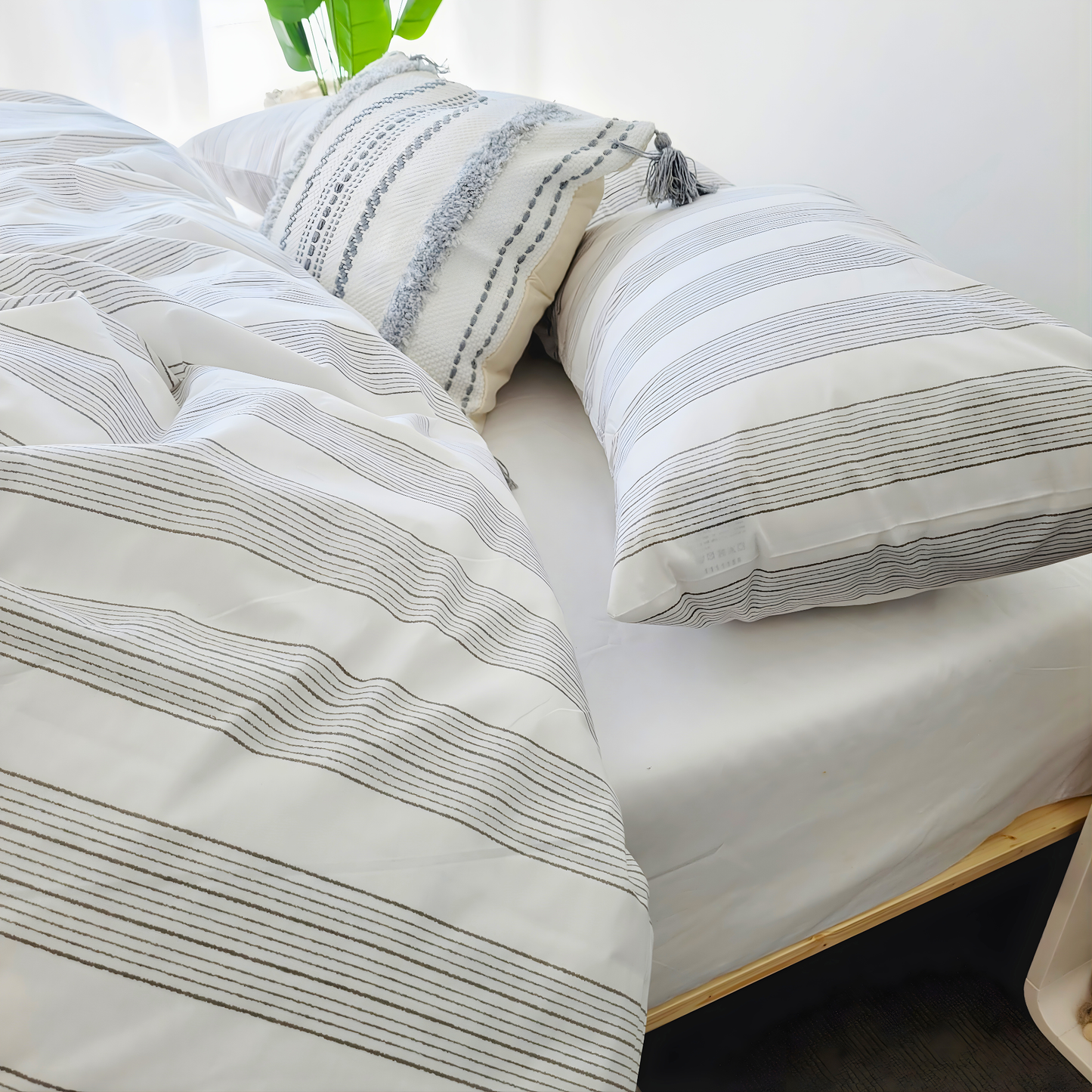 Kaira-Eco Living Ultra Light Quilt Cover Set |Pure Cotton Percale