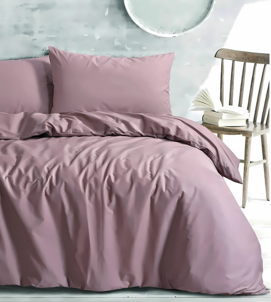 Royal Cotton Quilt Cover Set with Extra Standard Pillow Cover | Dawn Pink