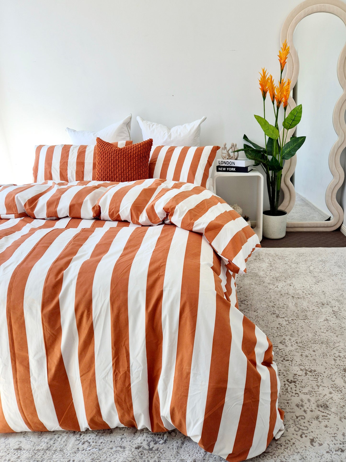Rust Strix Microfiber Quilt Cover – Ultra-Soft & Luxury Bedding