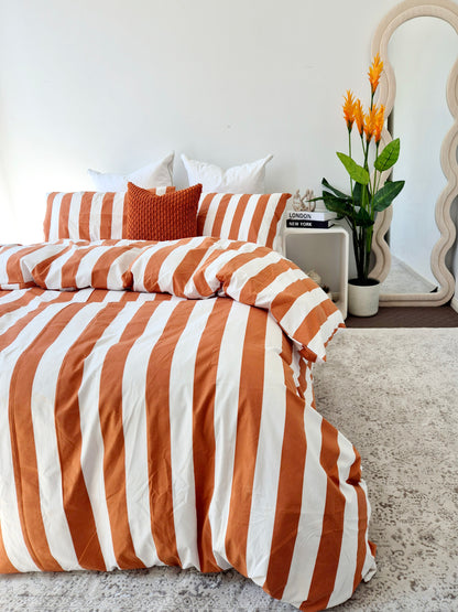 Rust Strix Microfiber Quilt Cover – Ultra-Soft & Luxury Bedding