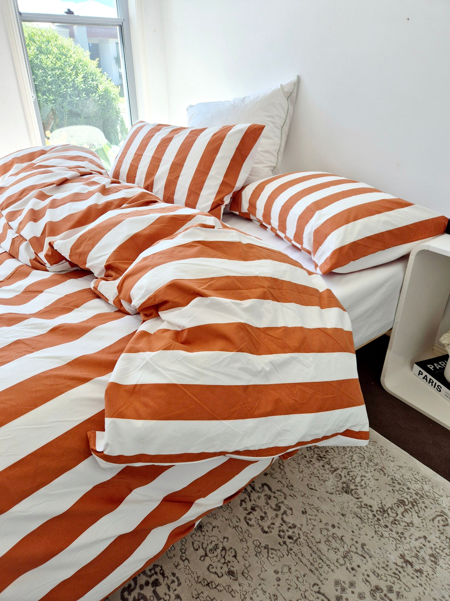 Rust Strix Microfiber Quilt Cover – Ultra-Soft & Luxury Bedding