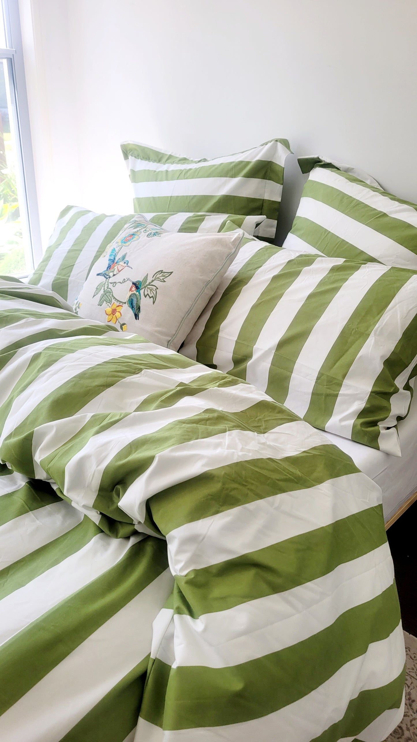 Olive Strix Microfiber Quilt Cover – Ultra-Soft & Luxury Bedding