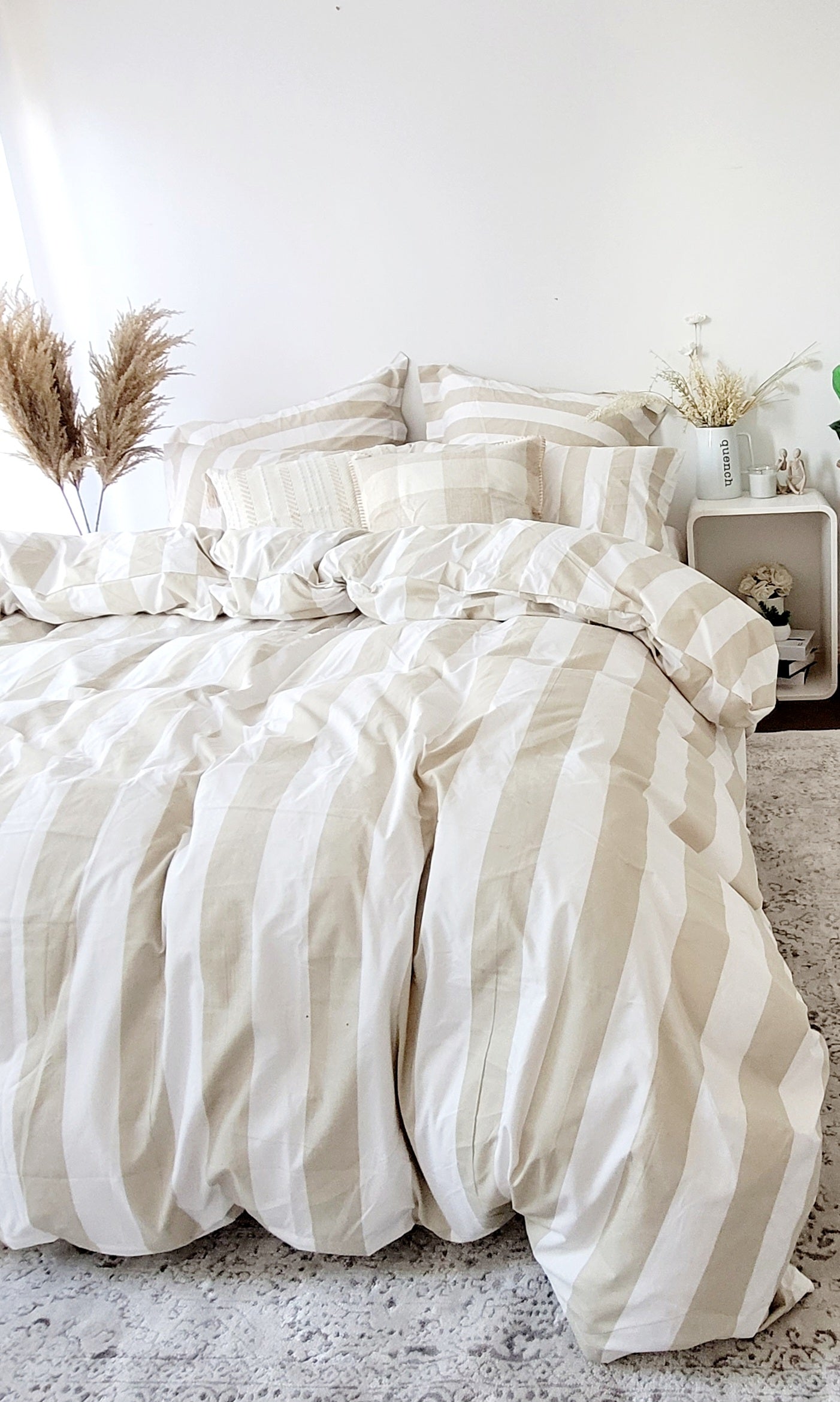 Beige Strix Microfiber Quilt Cover – Ultra-Soft & Luxury Bedding