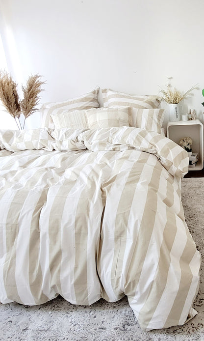 Beige Strix Microfiber Quilt Cover – Ultra-Soft & Luxury Bedding