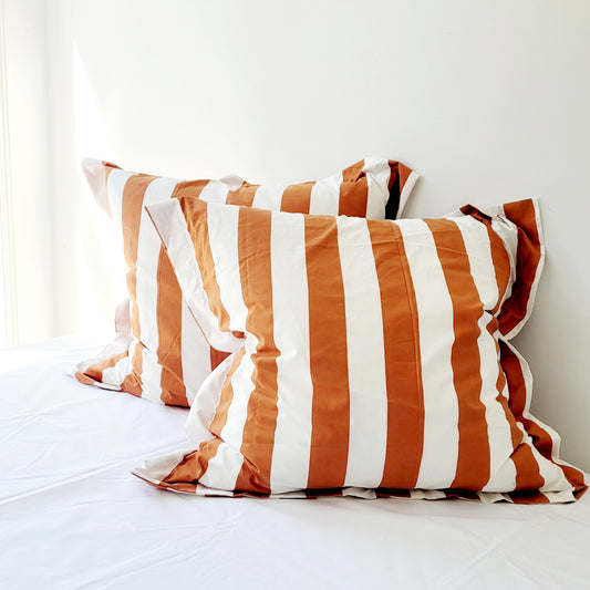 RUST STRIX European Pillowcase Pair