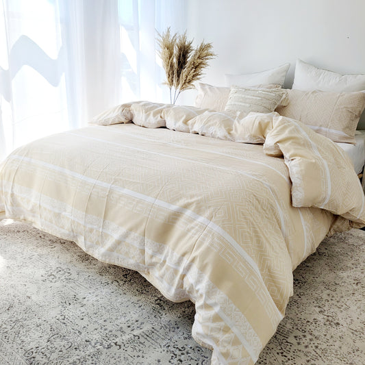 Hampton Beige-Lightweight Warmth with a Polished Look | Pure Cotton