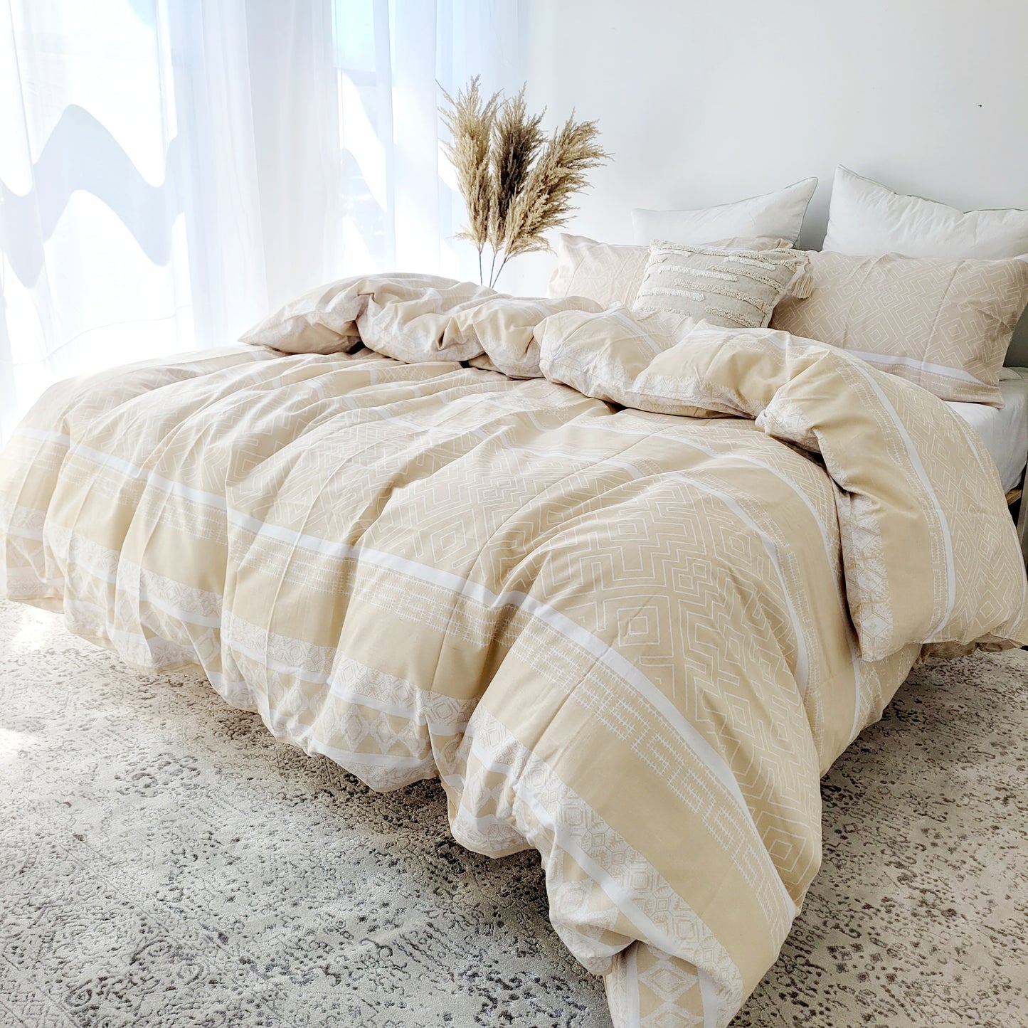 Hampton Beige-Lightweight Warmth with a Polished Look | Pure Cotton