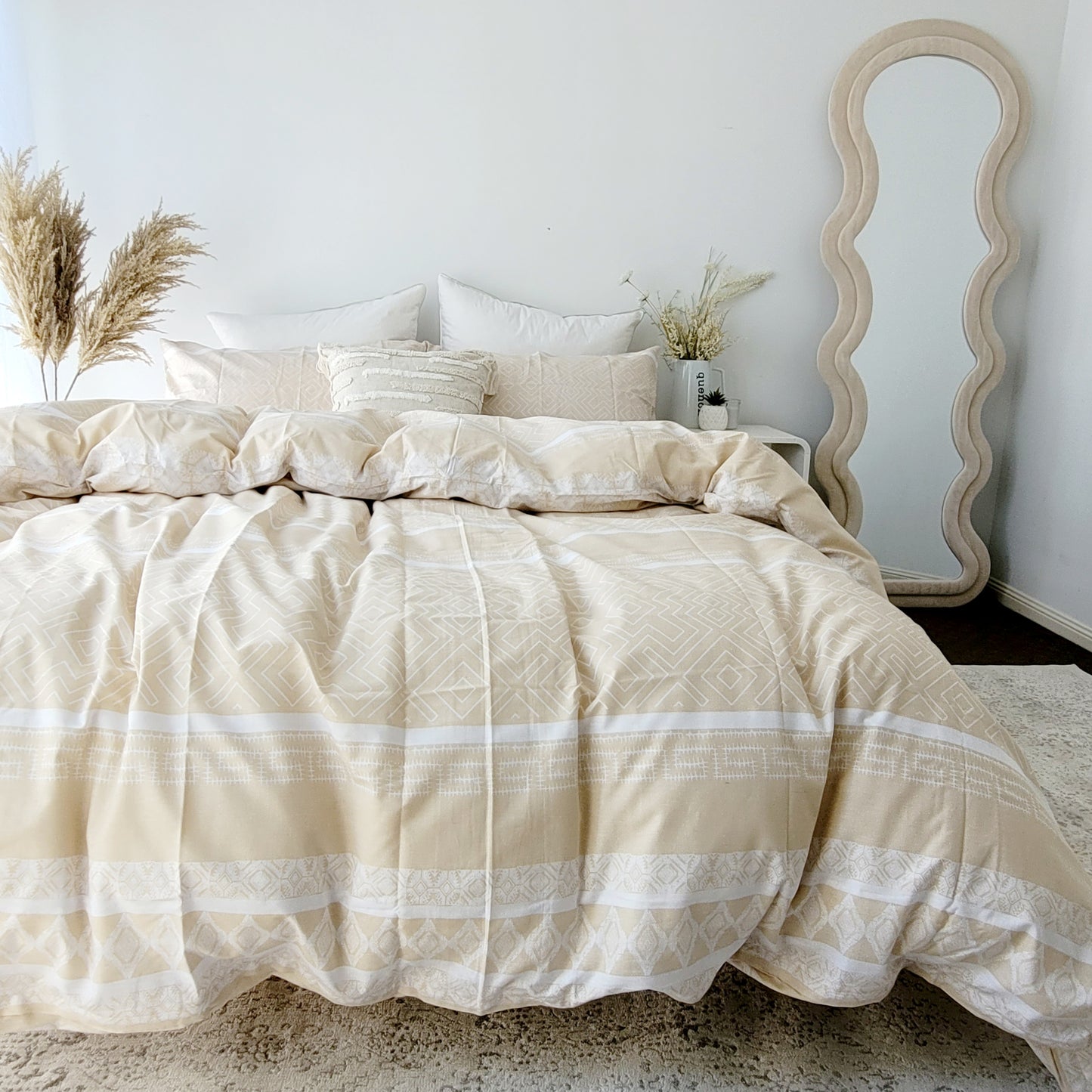 Hampton Beige-Lightweight Warmth with a Polished Look | Pure Cotton