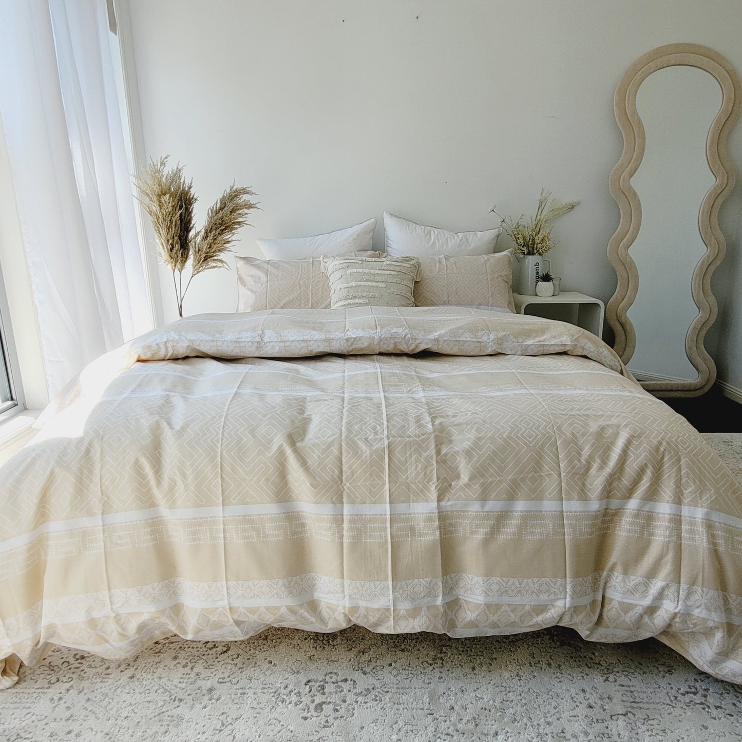 Hampton Beige-Lightweight Warmth with a Polished Look | Pure Cotton