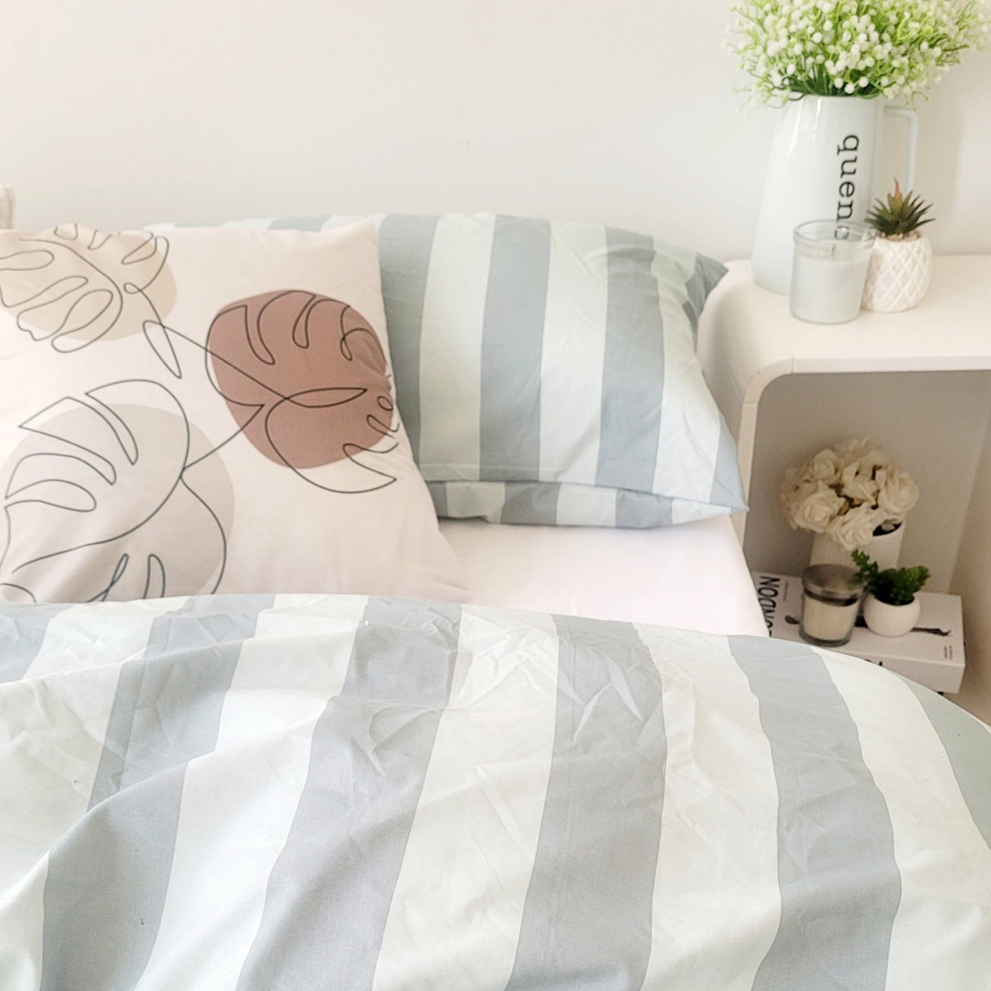 Sage Strix Microfiber Quilt Cover – Ultra-Soft & Luxury Bedding