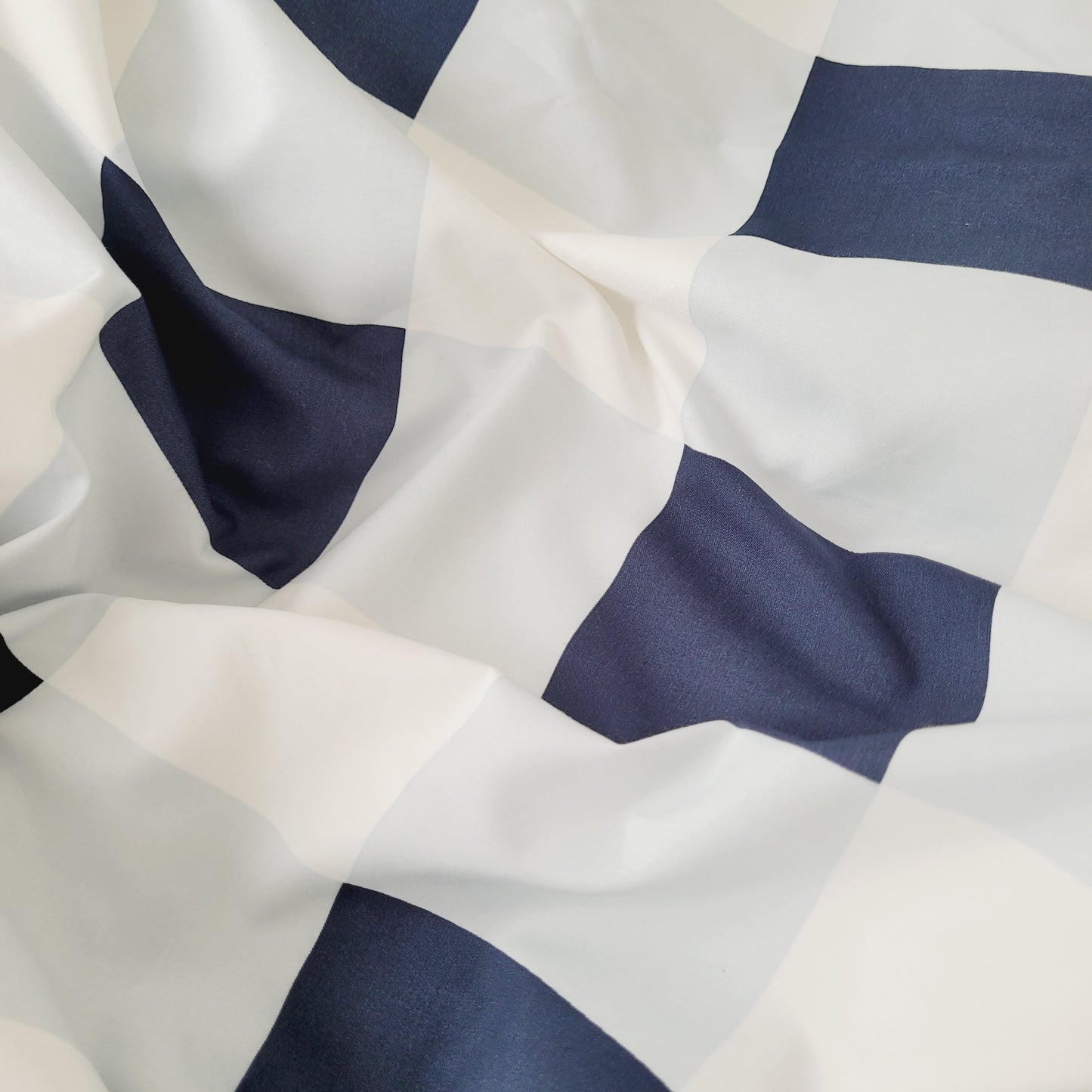 Navy Grid-Quilt Cover Set