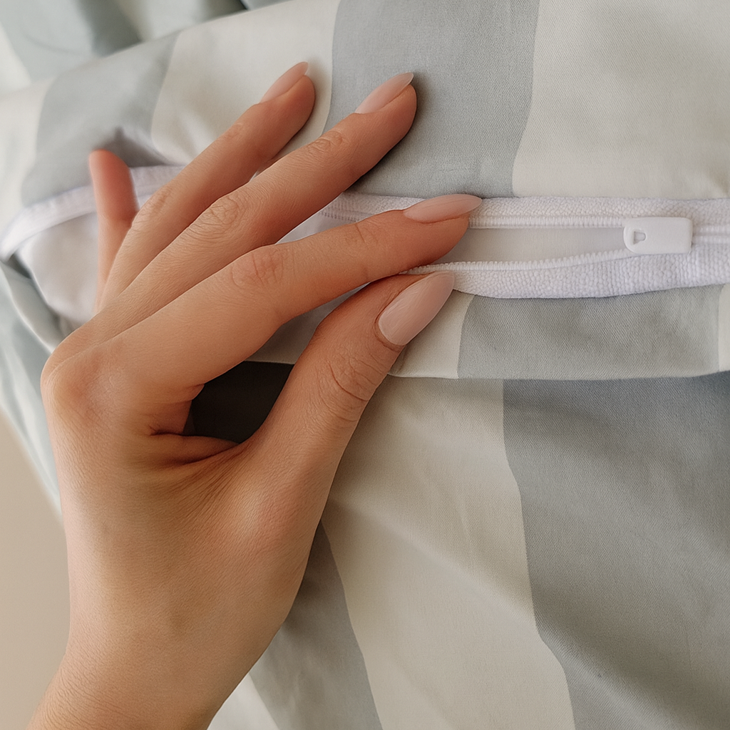 Sage Strix Microfiber Quilt Cover – Ultra-Soft & Luxury Bedding