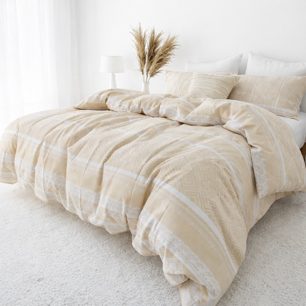 Hampton Beige-Lightweight Warmth with a Polished Look | Pure Cotton
