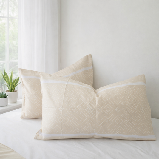 HAMPTON BEIGE Pillowcase Pair