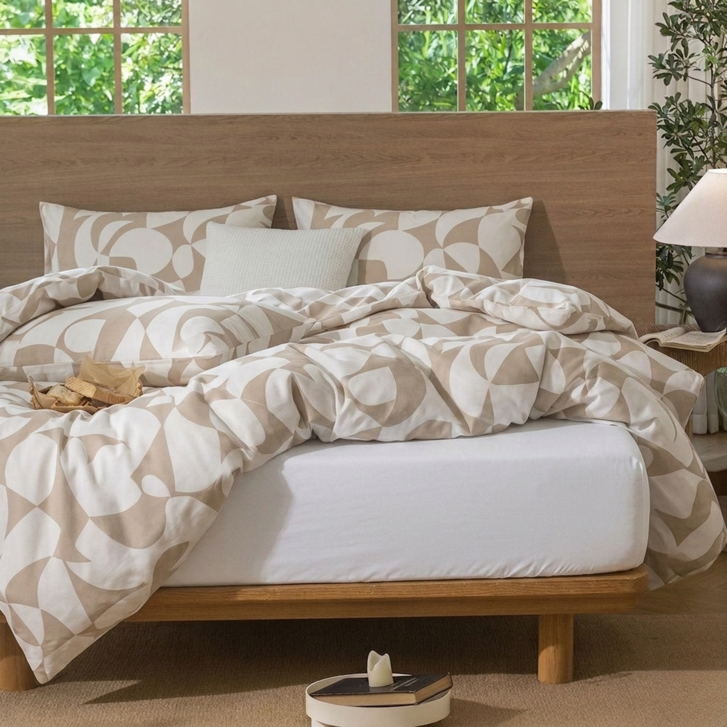 Scandi Beige Pure Cotton Quilt Cover Set