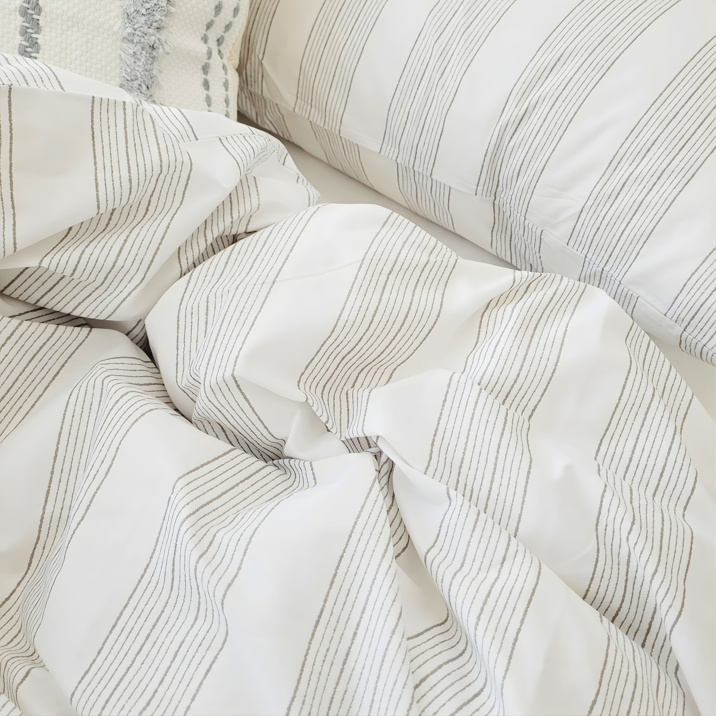 Kaira-Eco Living Ultra Light Quilt Cover Set |Pure Cotton Percale