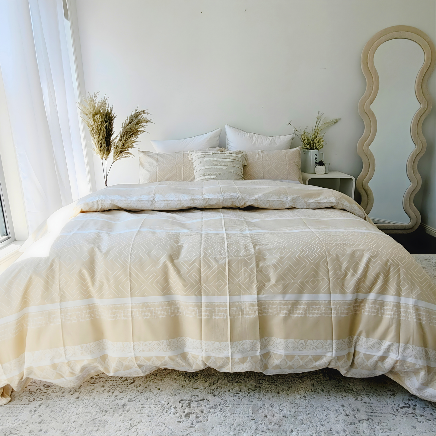 Hampton Beige-Lightweight Warmth with a Polished Look | Pure Cotton