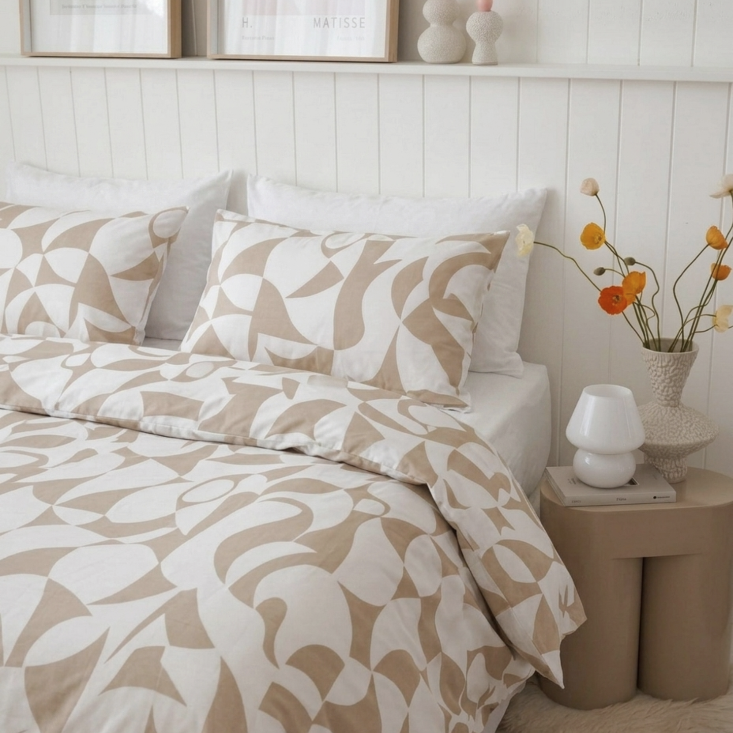 Scandi Beige Pure Cotton Quilt Cover Set