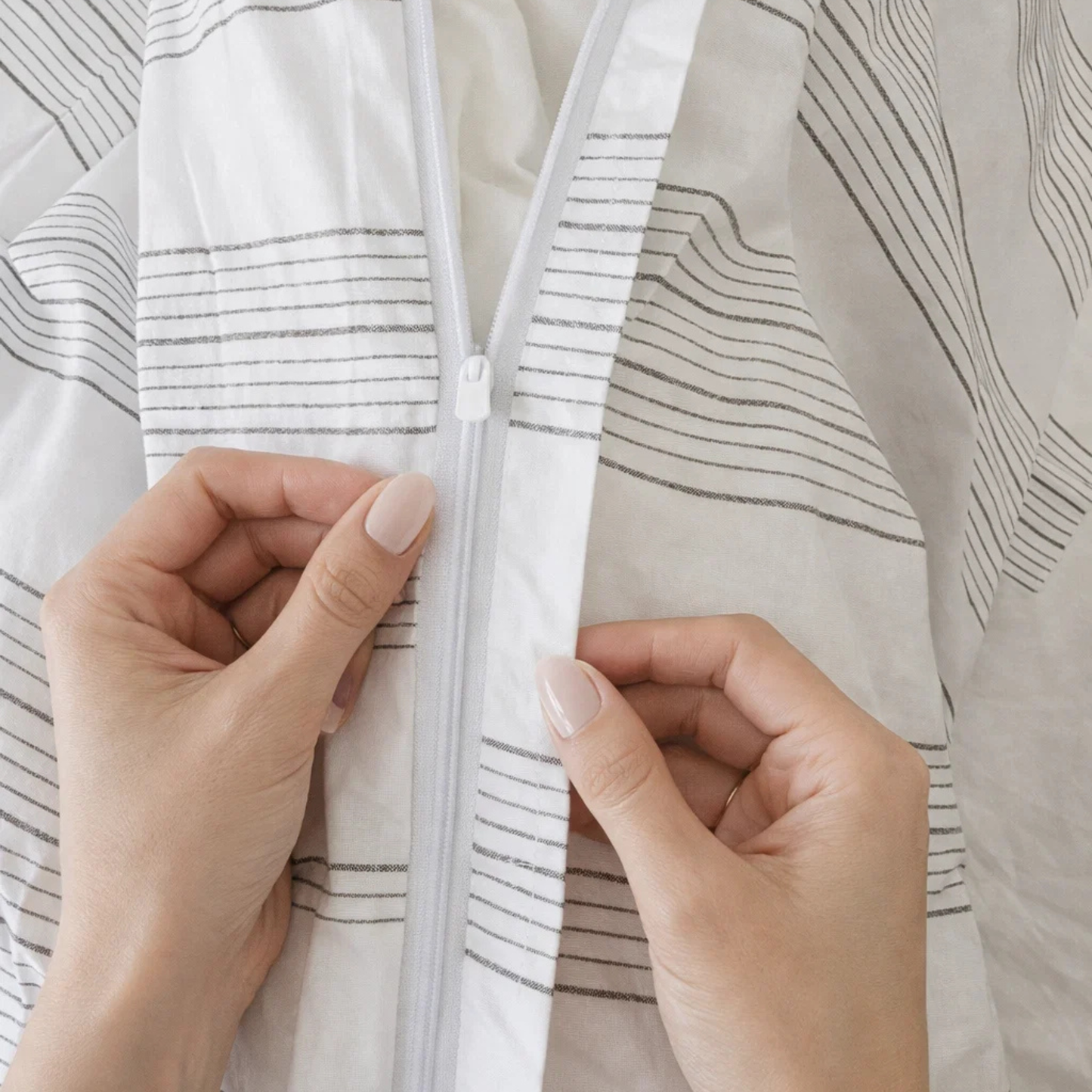 Kaira-Eco Living Ultra Light Quilt Cover Set |Pure Cotton Percale