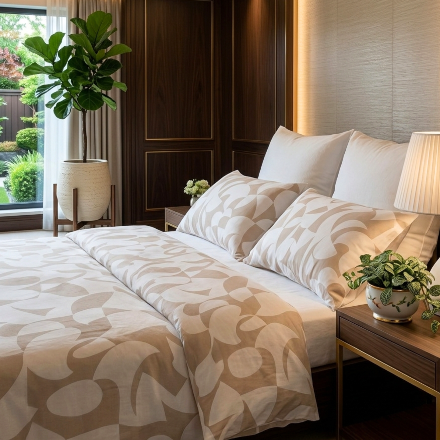 Scandi Beige Pure Cotton Quilt Cover Set