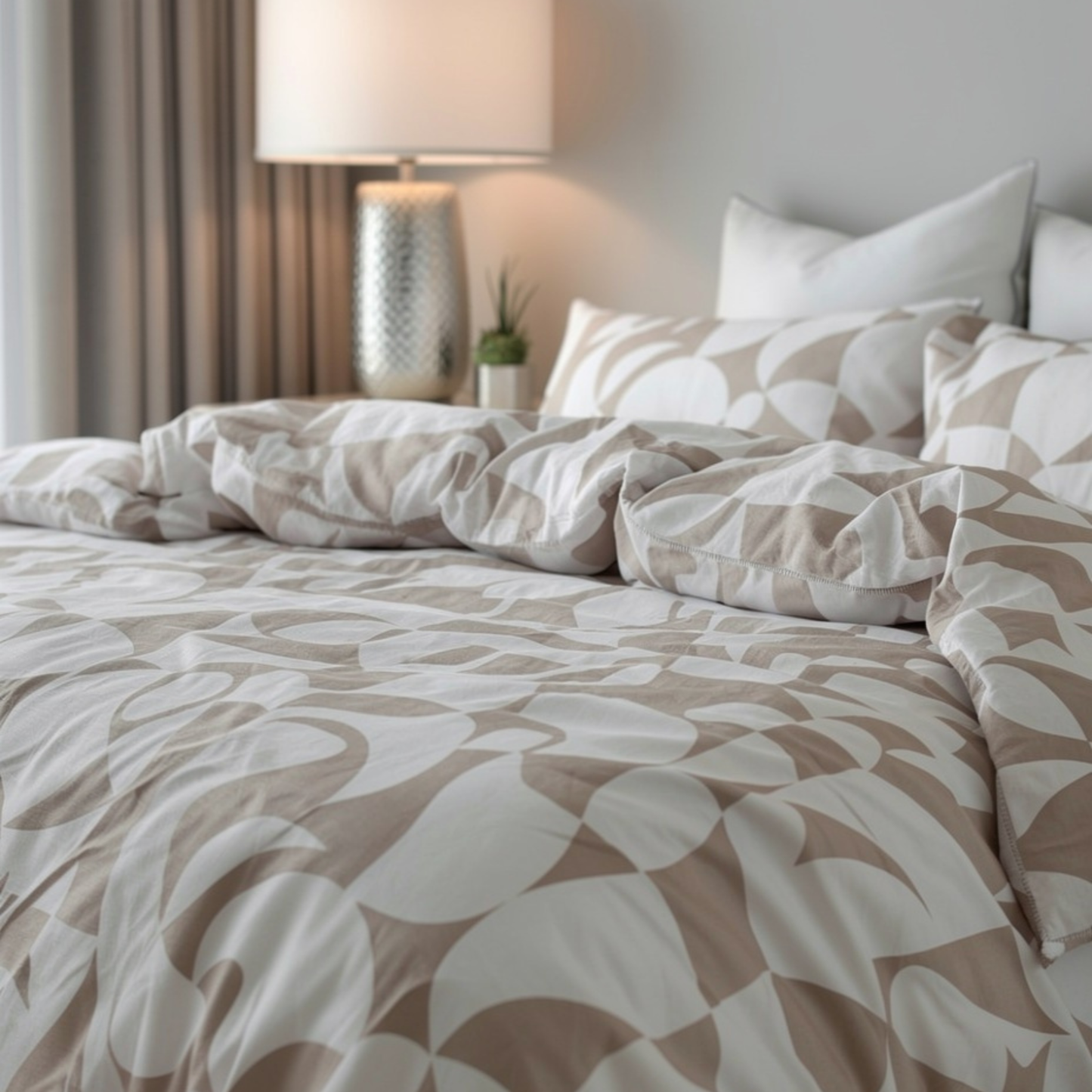 Scandi Beige Pure Cotton Quilt Cover Set