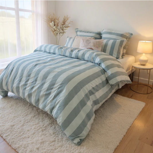 Sage Strix Microfiber Quilt Cover – Ultra-Soft & Luxury Bedding