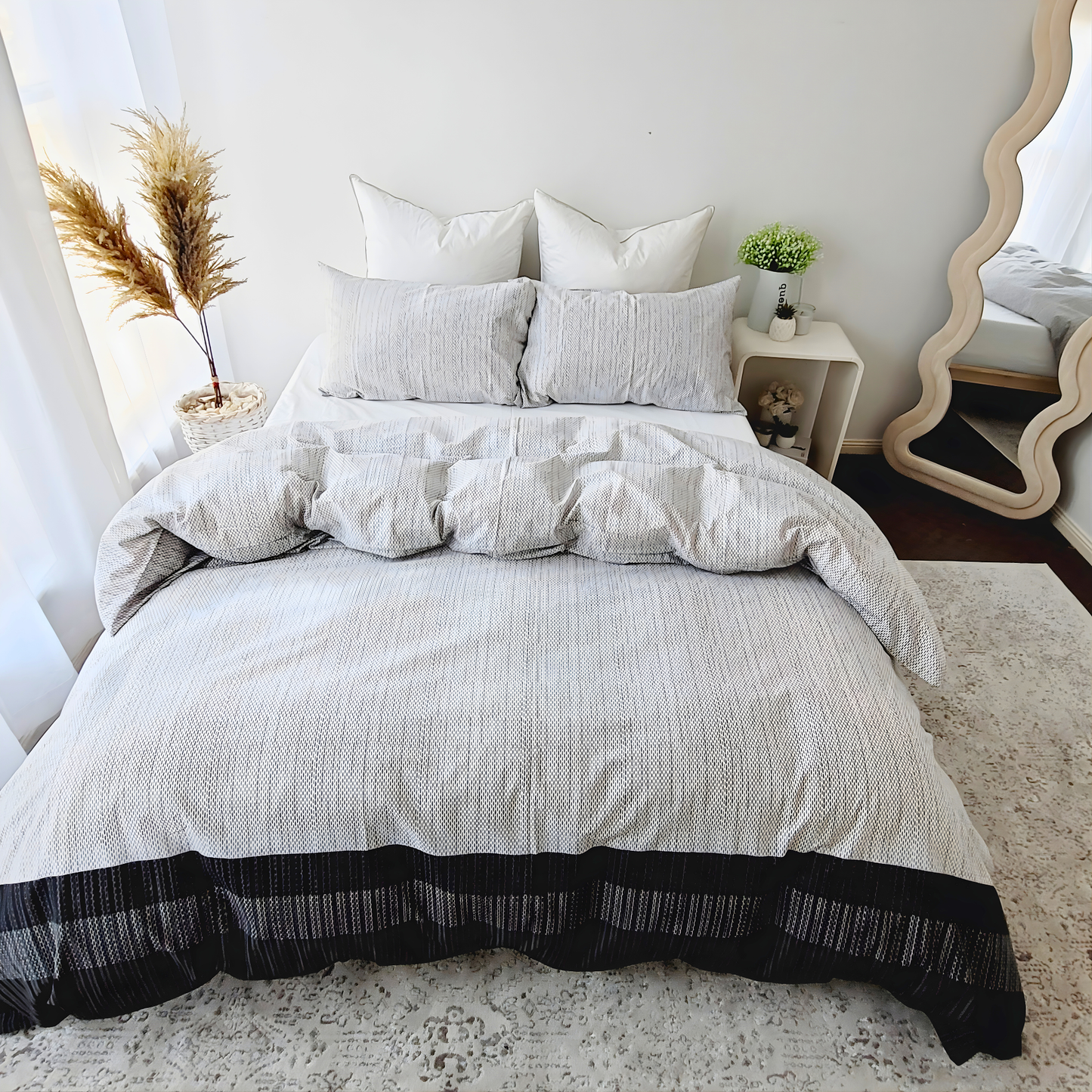 Skye-Eco Living Ultra Light Quilt Cover Set |Pure Cotton Percale