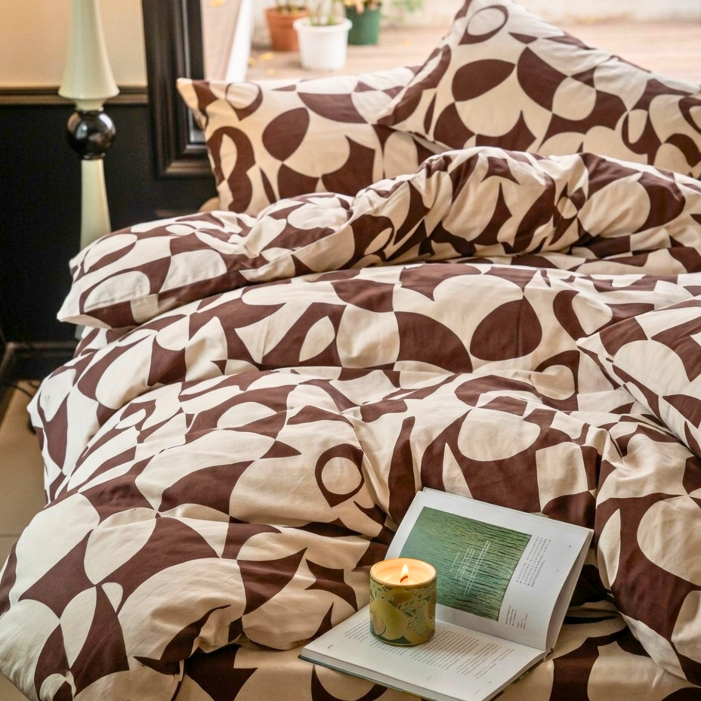 Scandi Taupe Pure Cotton Quilt Cover Set