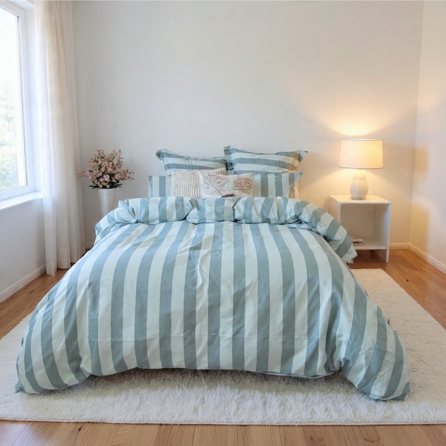 Sage Strix Microfiber Quilt Cover – Ultra-Soft & Luxury Bedding