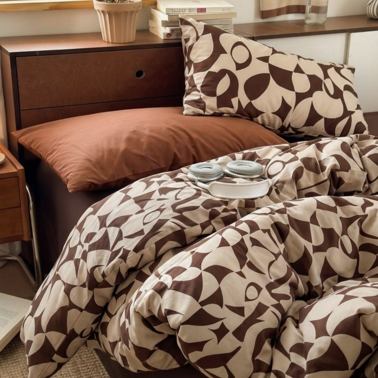 Scandi Taupe Pure Cotton Quilt Cover Set