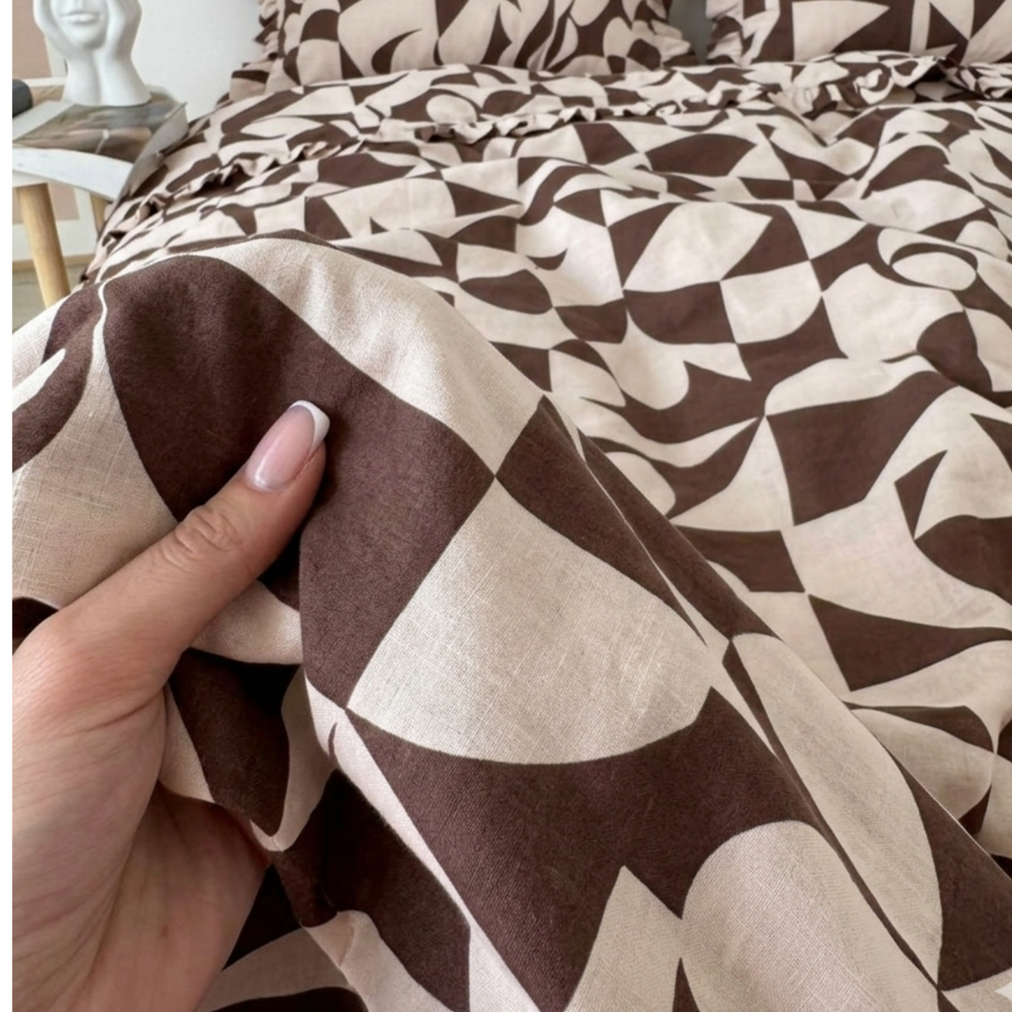 Scandi Taupe Pure Cotton Quilt Cover Set