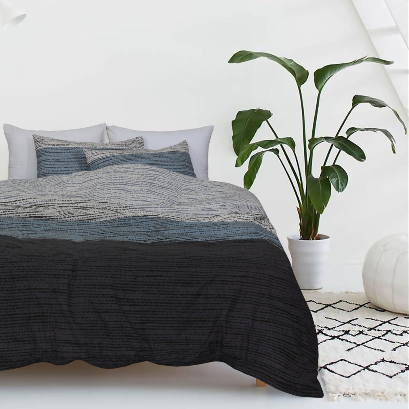 Parma Cotton Duvet Cover Set- Fade-Resistant, Hypoallergenic Bedding