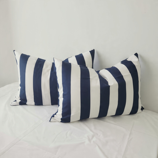 NAVY STRIX Pillowcase Pair
