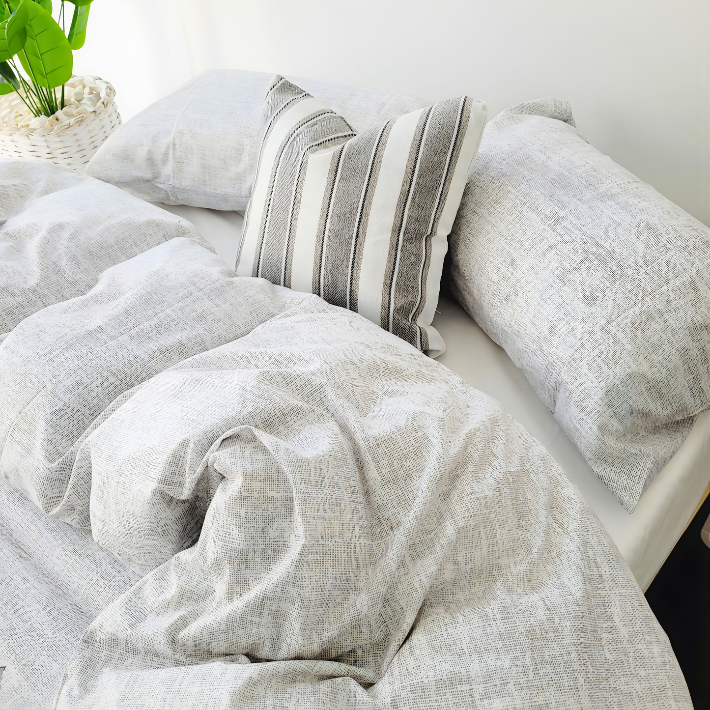 Ana-Eco Living Ultra Light Quilt Cover Set |Pure Cotton Percale