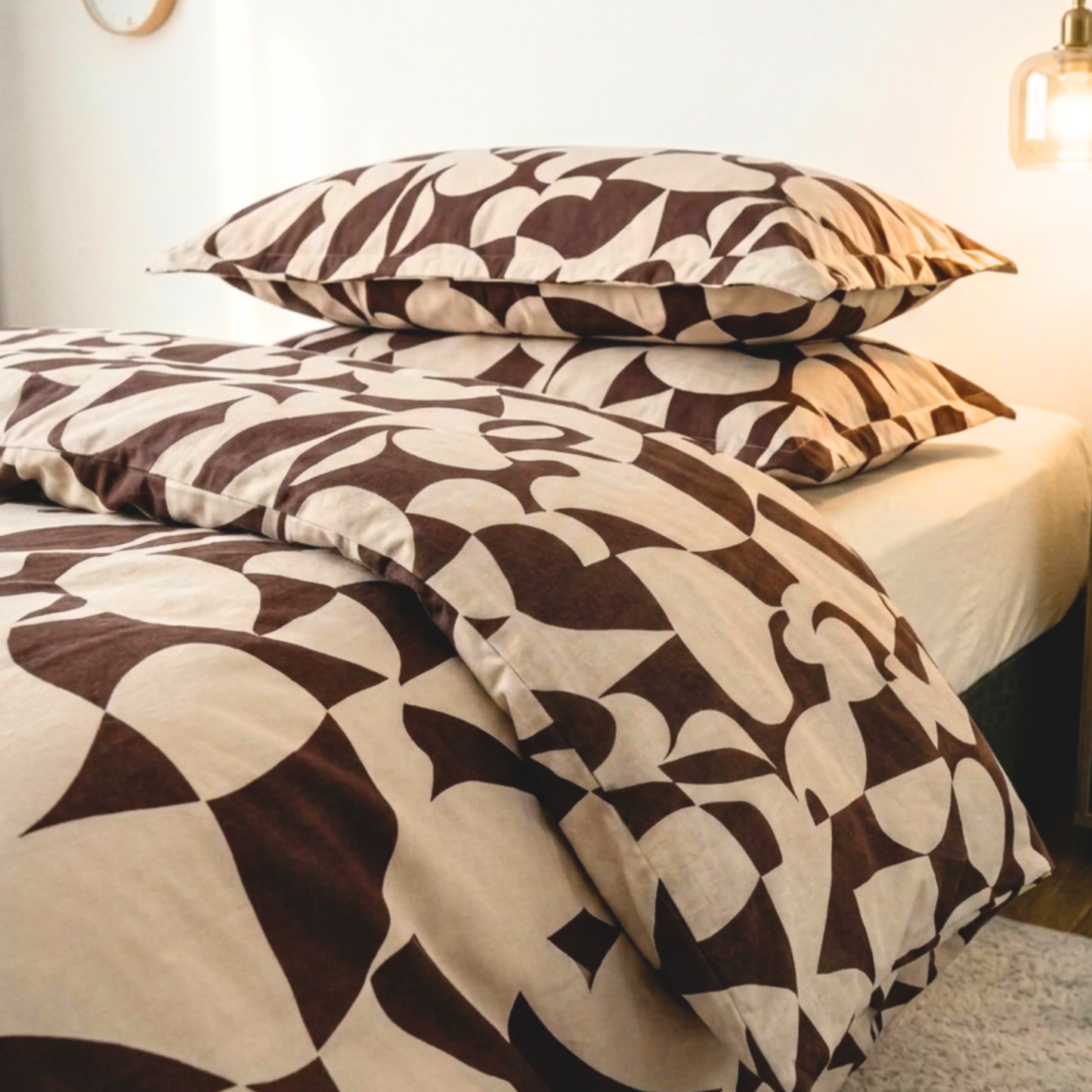Scandi Taupe Pure Cotton Quilt Cover Set