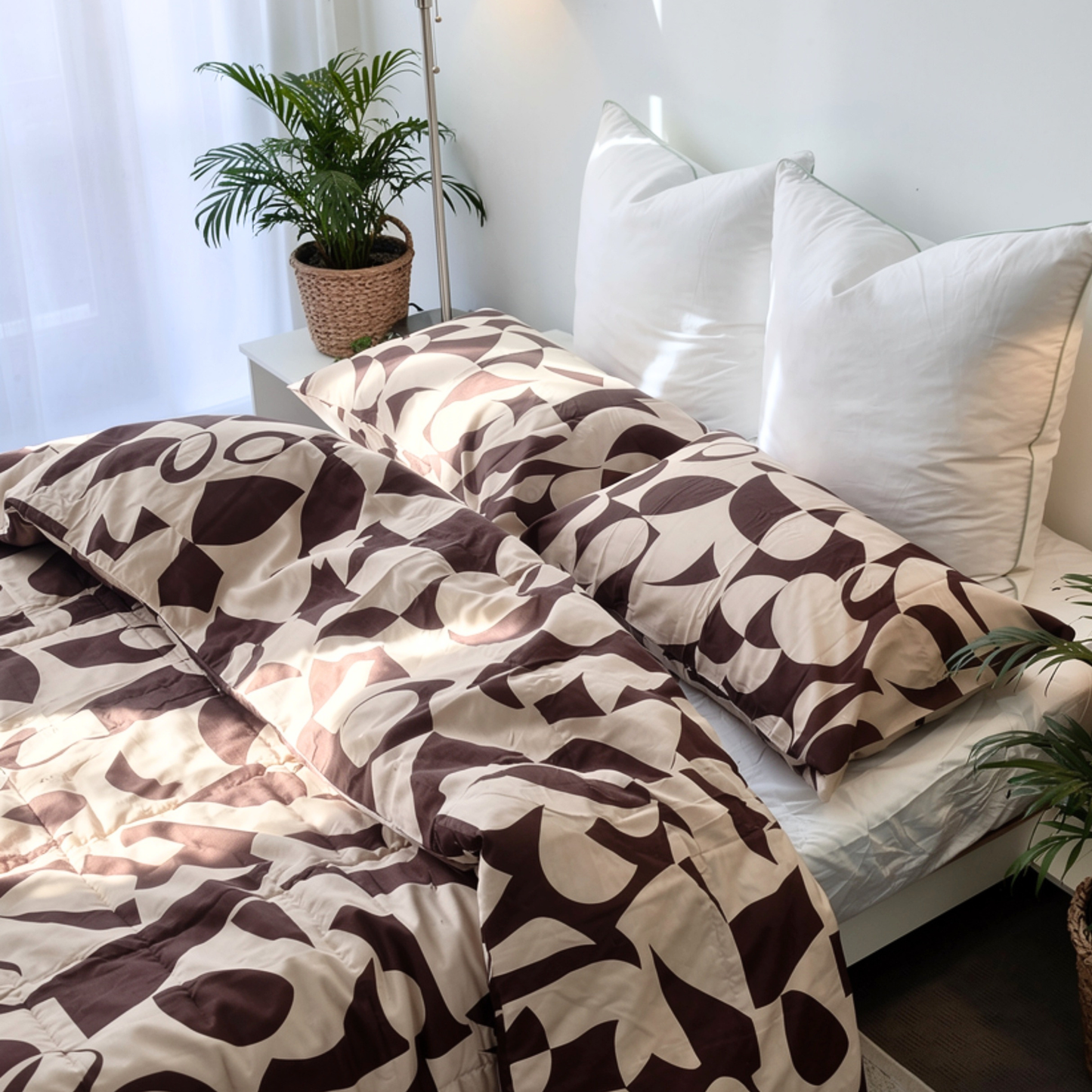 Scandi Taupe Pure Cotton Quilt Cover Set