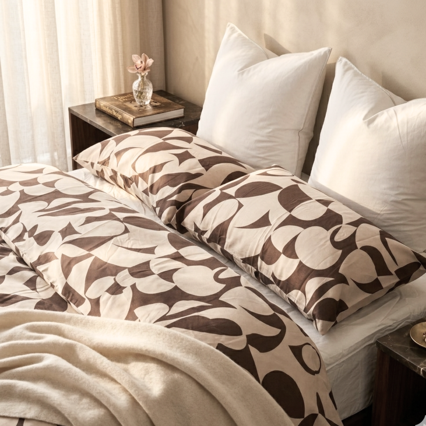 Scandi Taupe Pure Cotton Quilt Cover Set
