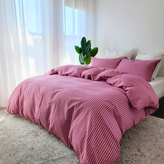 Alexa-Premium Quilt Cover Set |Soft & Breathable -Pure cotton percale.