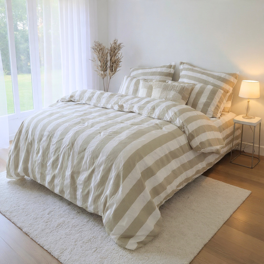 Beige Strix Microfiber Quilt Cover – Ultra-Soft & Luxury Bedding