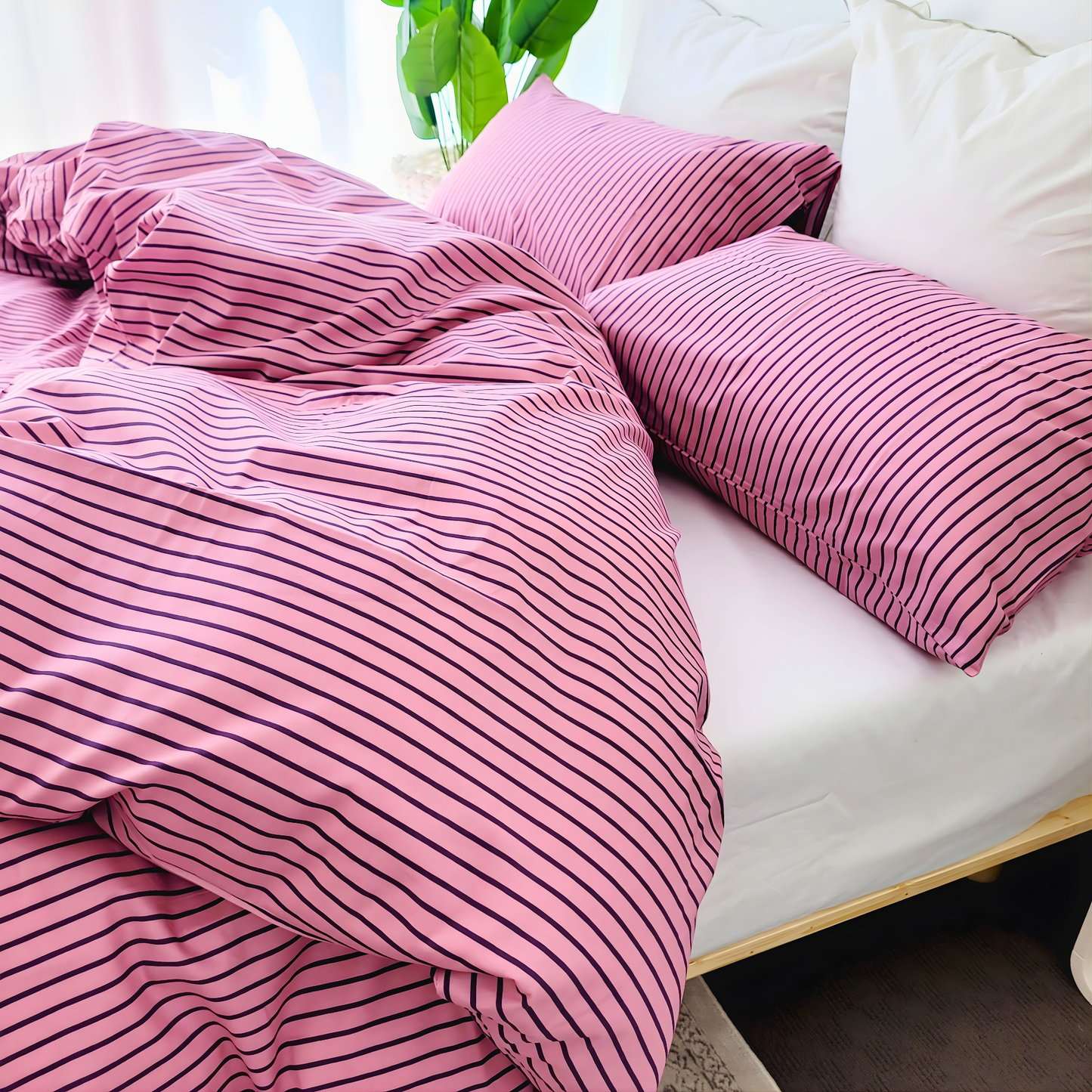 Alexa-Premium Quilt Cover Set |Soft & Breathable -Pure cotton percale.