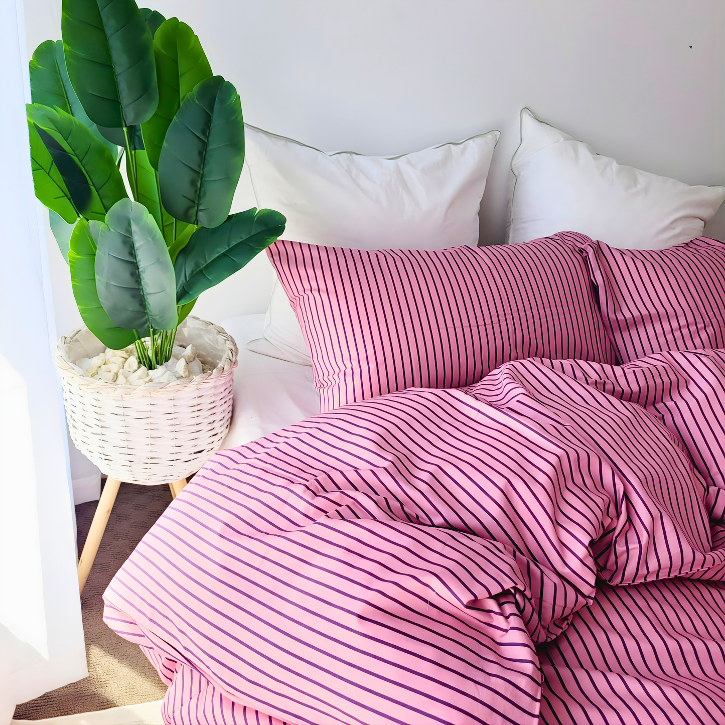 Alexa-Premium Quilt Cover Set |Soft & Breathable -Pure cotton percale.