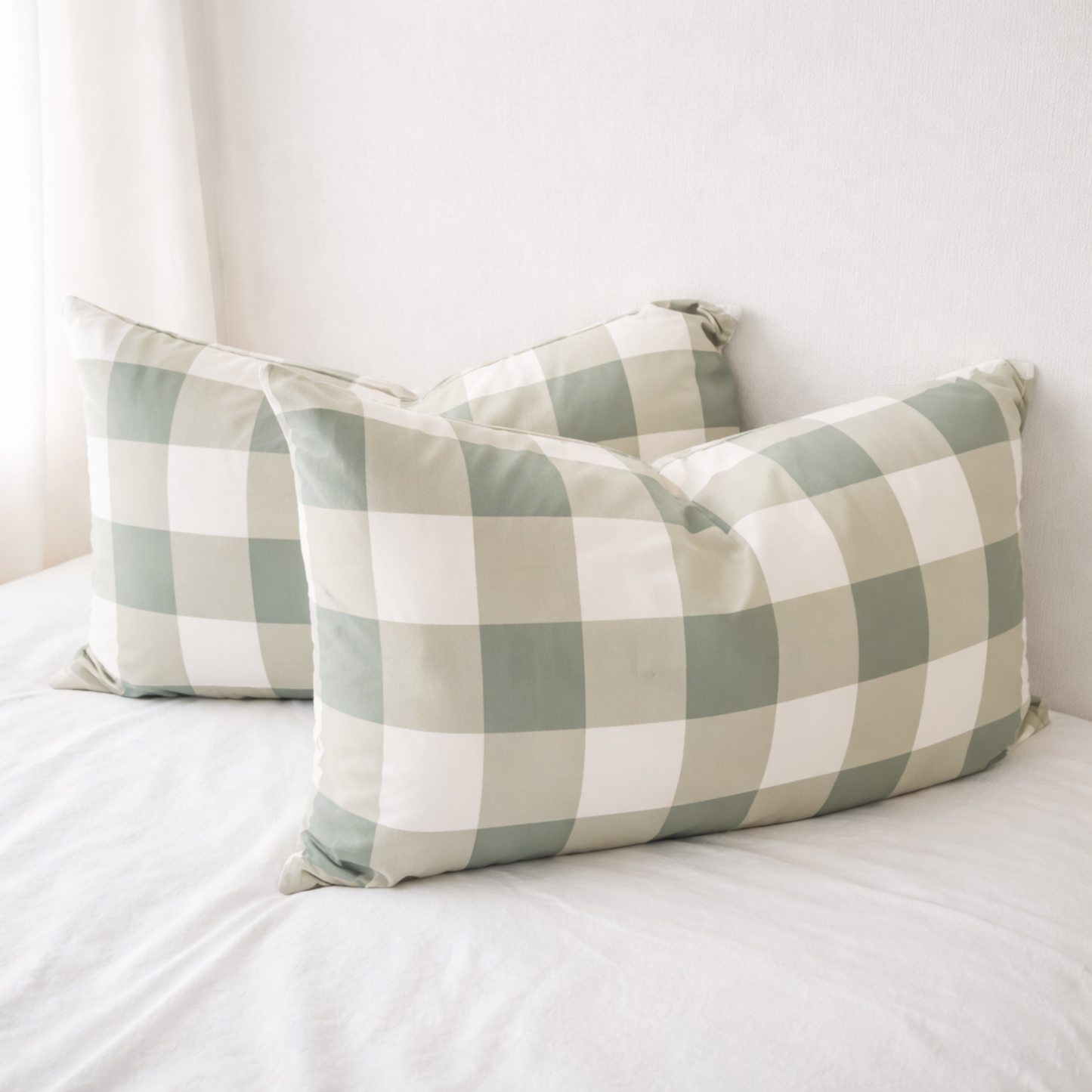 Sage Grid Quilt Cover Set |Ultra-Smooth Feel & Breathable Comfort
