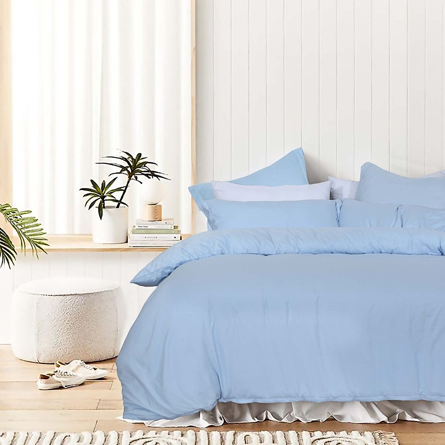 Blue Quilt Cover Set-Hypoallergenic Bedding