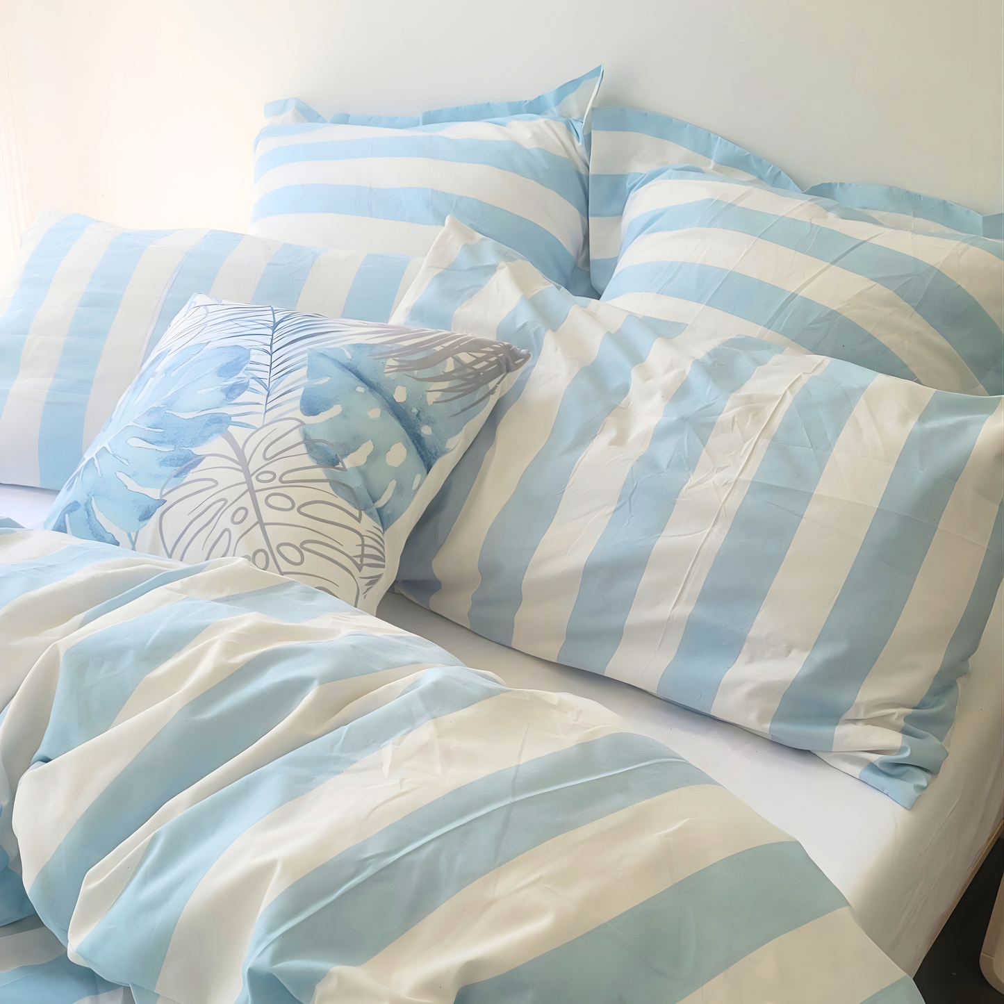 Aqua Strix Microfiber Quilt Cover – Ultra-Soft & Luxury Bedding