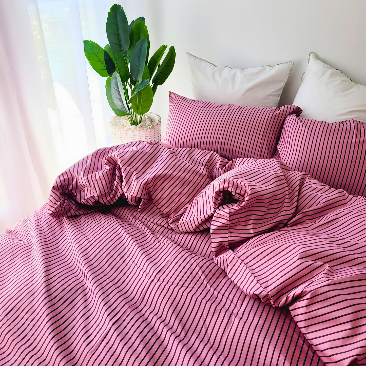 Alexa-Premium Quilt Cover Set |Soft & Breathable -Pure cotton percale.