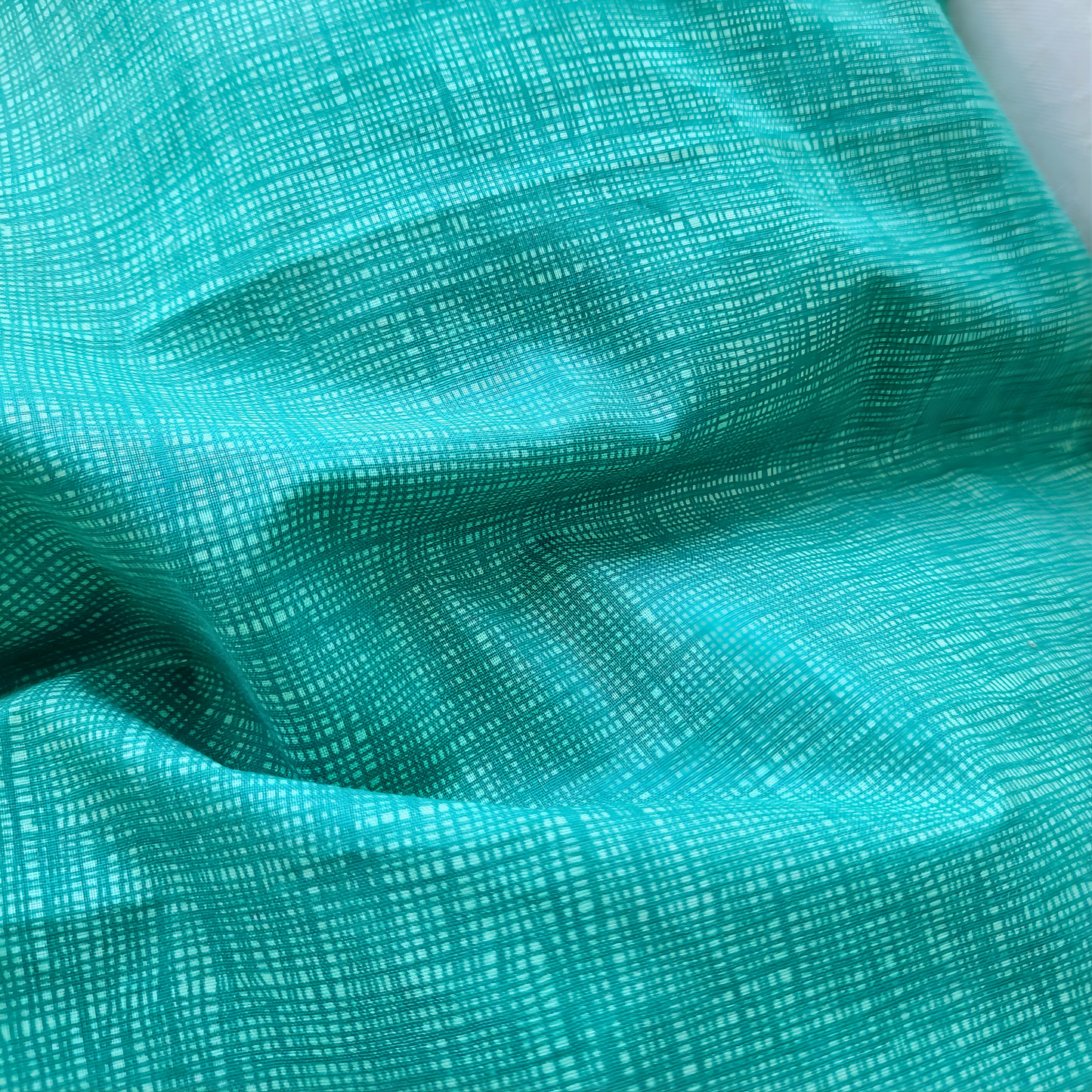 Green Textured Print Quilt Cover Set -Pure Cotton with Ornate Patterns